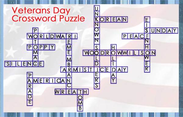 Veterans Day Crossword Answers
