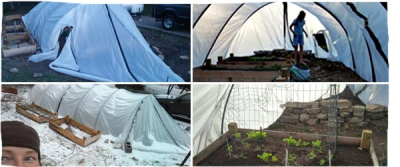 Greenhouse for winter using rebar