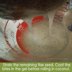 strain flax seed to make a gel for macaroons