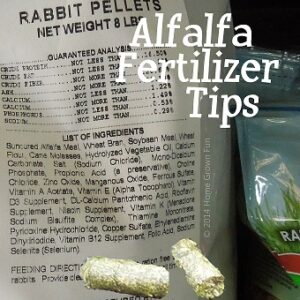 alfalfa pellets fertilizer tips